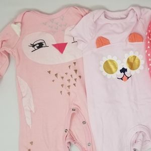 Baby Girl Button Bottom Rompers